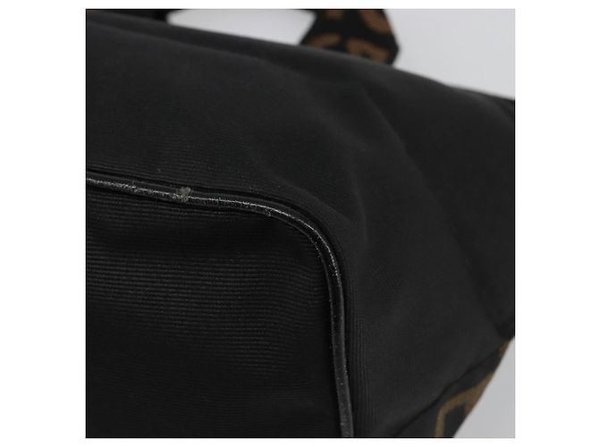 FENDI Handtasche Canvas Schwarz Silber Auth 187337 - Ansicht 16