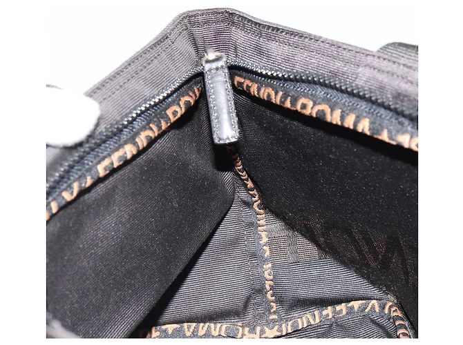FENDI Handtasche Canvas Schwarz Silber Auth 187337 - Ansicht 19