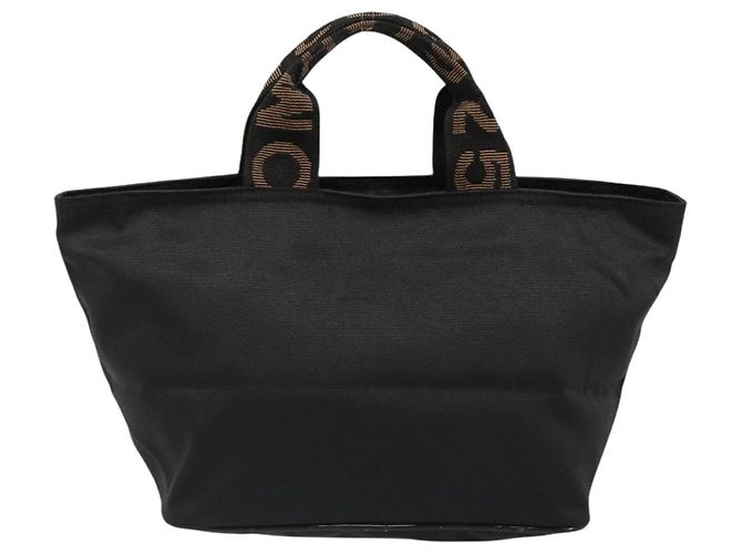 FENDI Handtasche Canvas Schwarz Silber Auth 187337 - Ansicht 2