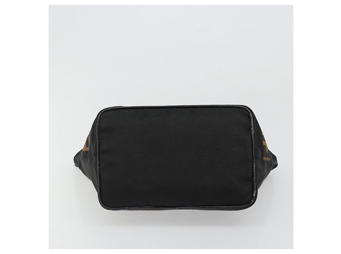 FENDI Handtasche Canvas Schwarz Silber Auth 187337 - Ansicht 5