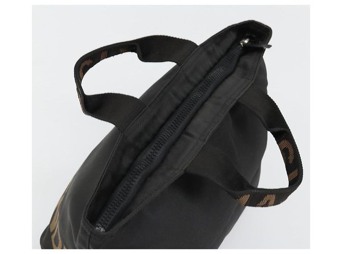 FENDI Handtasche Canvas Schwarz Silber Auth 187337 - Ansicht 6