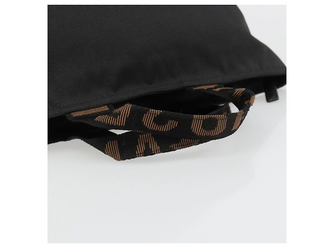 FENDI Handtasche Canvas Schwarz Silber Auth 187337 - Ansicht 7