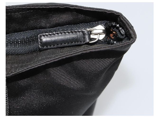 FENDI Handtasche Canvas Schwarz Silber Auth 187337 - Ansicht 9