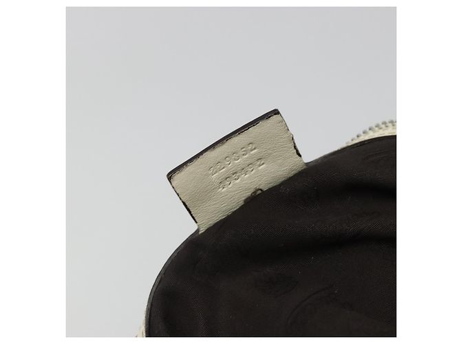 Borsa GUCCI GG Canvas Guccissima in pelle Bianco Argento 229852 Auth ka4829 - vista 12