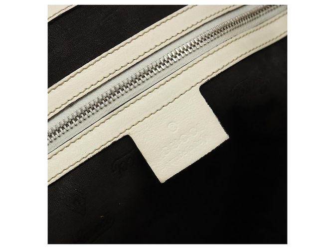 Borsa GUCCI GG Canvas Guccissima in pelle Bianco Argento 229852 Auth ka4829 - vista 19