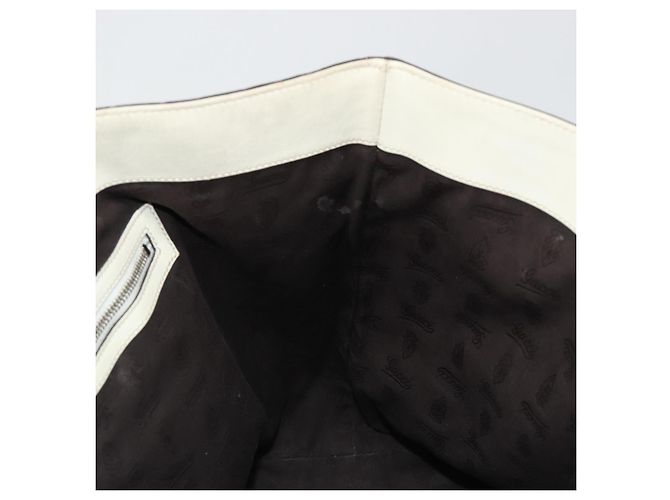 Borsa GUCCI GG Canvas Guccissima in pelle Bianco Argento 229852 Auth ka4829 - vista 20