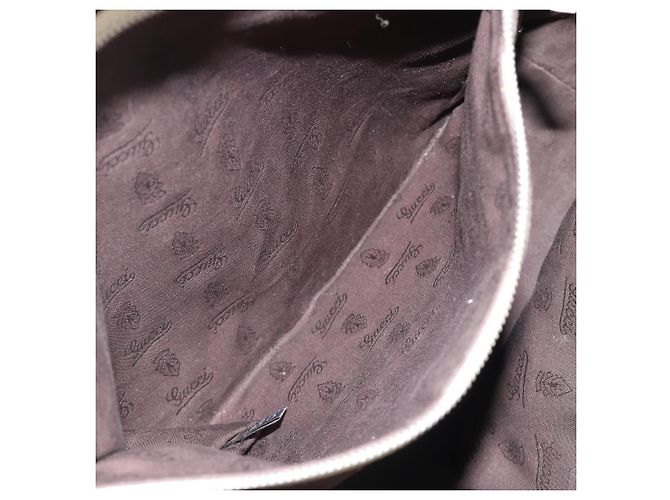 Borsa GUCCI GG Canvas Guccissima in pelle Bianco Argento 229852 Auth ka4829 - vista 23