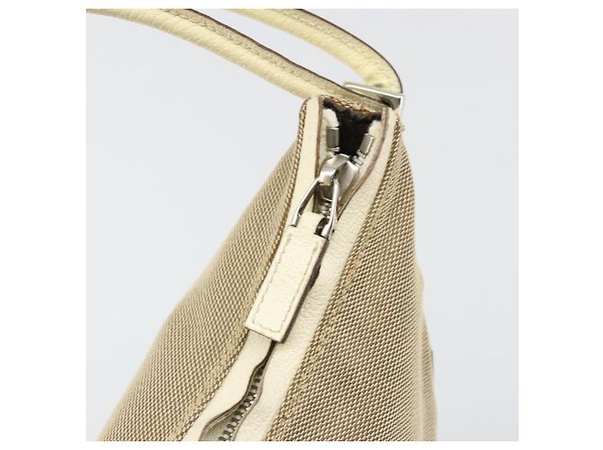 Borsa GUCCI Tela Avorio Argento 001 3766 Auth 186840 Crudo - vista 10
