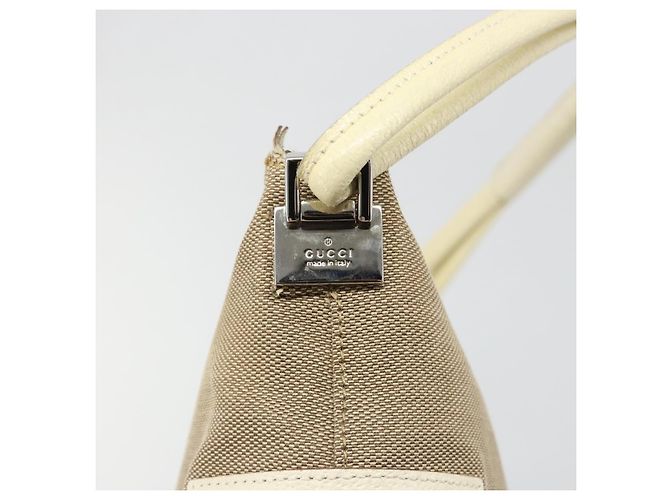 Borsa GUCCI Tela Avorio Argento 001 3766 Auth 186840 Crudo - vista 18