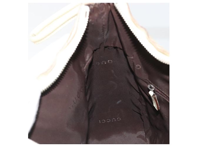 Borsa GUCCI Tela Avorio Argento 001 3766 Auth 186840 Crudo - vista 21