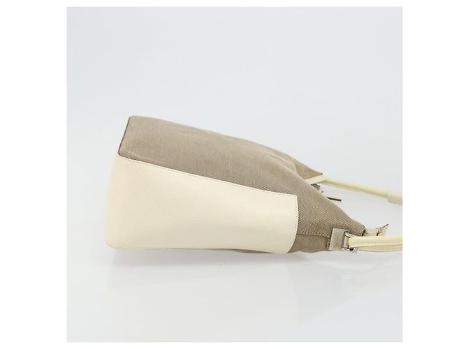 Borsa GUCCI Tela Avorio Argento 001 3766 Auth 186840 Crudo - vista 3