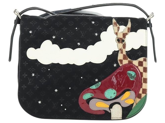 LOUIS VUITTON Monogram Satin Musette Comte de Fe Bag Black M92273 LV Auth 179540SAV Schwarz - Ansicht 13