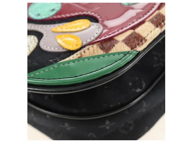 LOUIS VUITTON Monogram Satin Musette Comte de Fe Bag Black M92273 LV Auth 179540SAV Schwarz - Ansicht 15