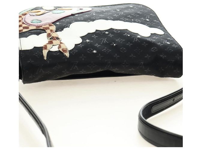 LOUIS VUITTON Monogram Satin Musette Comte de Fe Bag Black M92273 LV Auth 179540SAV Schwarz - Ansicht 6