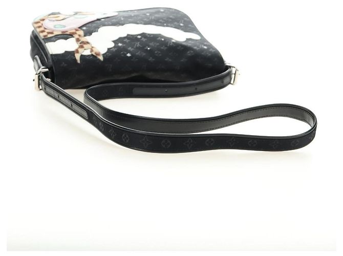 LOUIS VUITTON Monogram Satin Musette Comte de Fe Bag Black M92273 LV Auth 179540SAV Schwarz - Ansicht 7