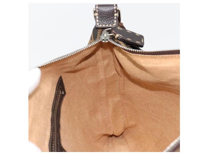 Borsa a Spalla FENDI Zucca Canvas Nero Marrone Auth 185617A - vista 20