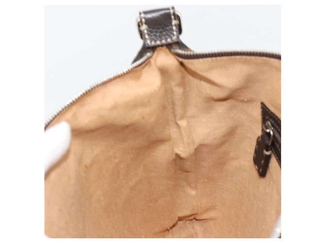 Borsa a Spalla FENDI Zucca Canvas Nero Marrone Auth 185617A - vista 21