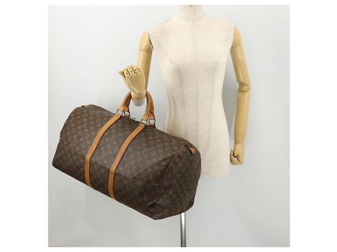 LOUIS VUITTON Monogram Keepall 55 Boston Bag M41424 LV Auth 187063 Monogramma - vista 22