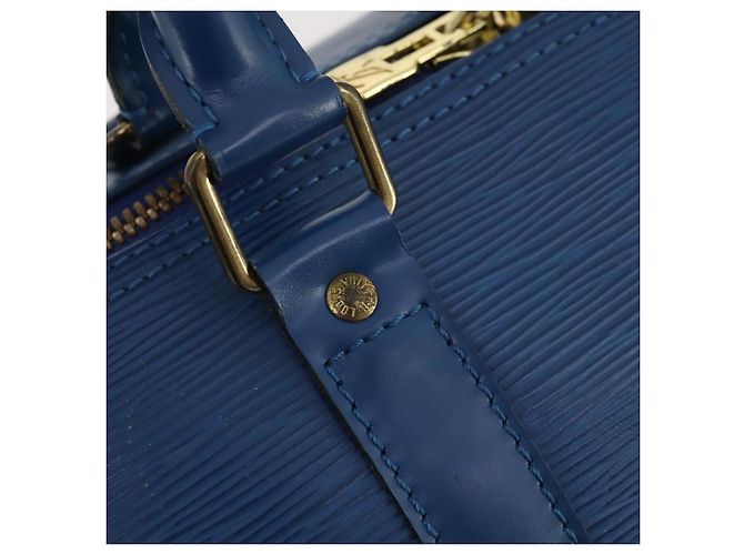 LOUIS VUITTON Epi Keepall 45 Boston Bag Blue M42975 LV Auth 183312 - vista 17