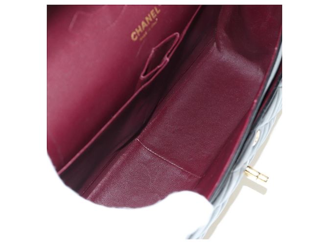 CHANEL Big Matelasse30 Chain Shoulder Bag Lamb Skin Black Gold CC Auth 184946SAV Nero D'oro - vista 10