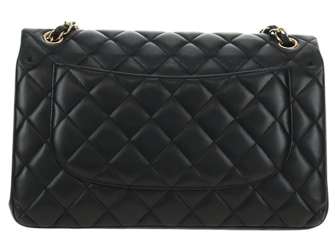 CHANEL Big Matelasse30 Chain Shoulder Bag Lamb Skin Black Gold CC Auth 184946SAV Nero D'oro - vista 2