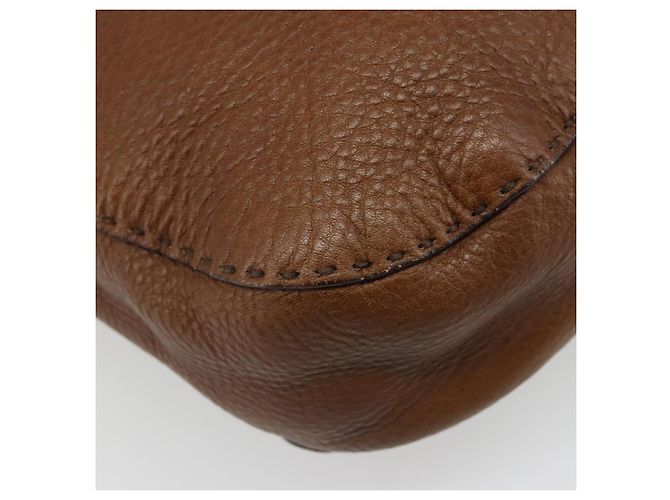 Borsa a Spalla PRADA in Pelle Marrone Oro Auth 186027A D'oro - vista 17