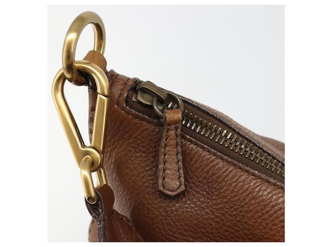 Borsa a Spalla PRADA in Pelle Marrone Oro Auth 186027A D'oro - vista 19
