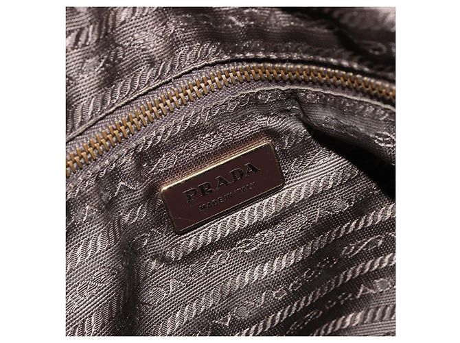 Borsa a Spalla PRADA in Pelle Marrone Oro Auth 186027A D'oro - vista 20