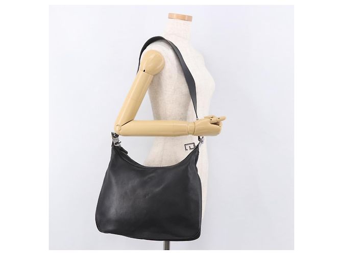 Borsa a Spalla GUCCI in Pelle Nera Argento 001 3341 Auth 187636 Nero - vista 23