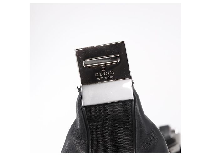 Borsa a Spalla GUCCI in Pelle Nera Argento 001 3341 Auth 187636 Nero - vista 9