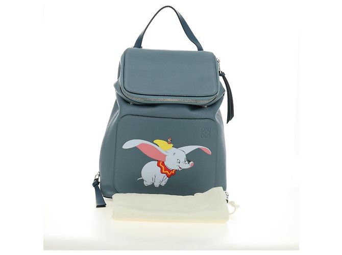 Zaino LOEWE Dumbo Goya Disney Collaboration in pelle blu argento Auth 185303SAM - vista 12