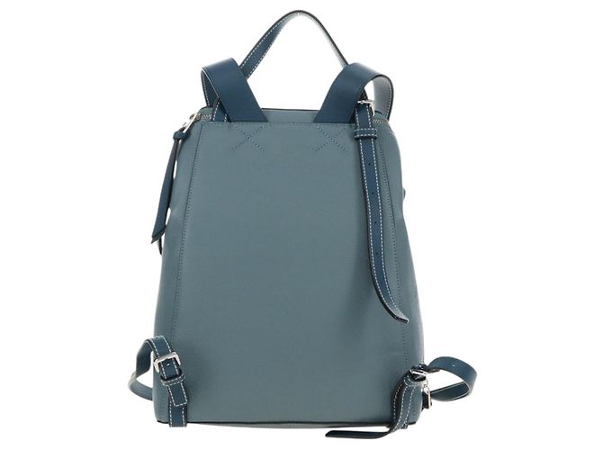 Zaino LOEWE Dumbo Goya Disney Collaboration in pelle blu argento Auth 185303SAM - vista 2