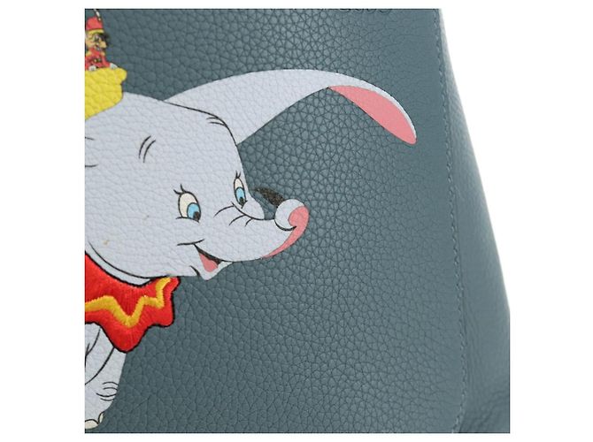 Zaino LOEWE Dumbo Goya Disney Collaboration in pelle blu argento Auth 185303SAM - vista 22