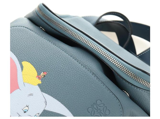 Zaino LOEWE Dumbo Goya Disney Collaboration in pelle blu argento Auth 185303SAM - vista 26
