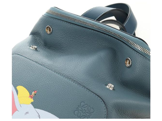 Zaino LOEWE Dumbo Goya Disney Collaboration in pelle blu argento Auth 185303SAM - vista 27