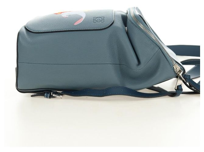 Zaino LOEWE Dumbo Goya Disney Collaboration in pelle blu argento Auth 185303SAM - vista 4