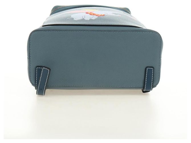 Zaino LOEWE Dumbo Goya Disney Collaboration in pelle blu argento Auth 185303SAM - vista 5