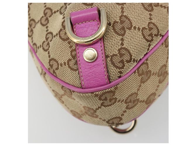 Borsa a Spalla GUCCI GG Canvas Abbey Beige Oro 130737 Auth 187022SAV D'oro - vista 14