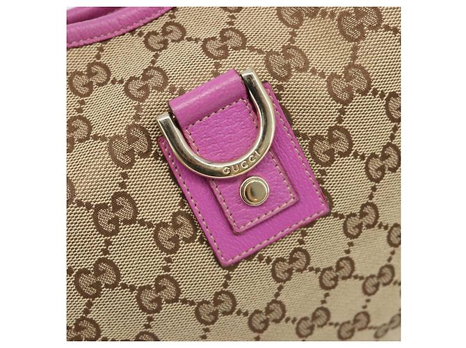 Borsa a Spalla GUCCI GG Canvas Abbey Beige Oro 130737 Auth 187022SAV D'oro - vista 18