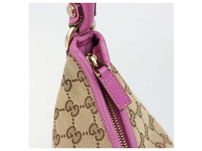 Borsa a Spalla GUCCI GG Canvas Abbey Beige Oro 130737 Auth 187022SAV D'oro - vista 19