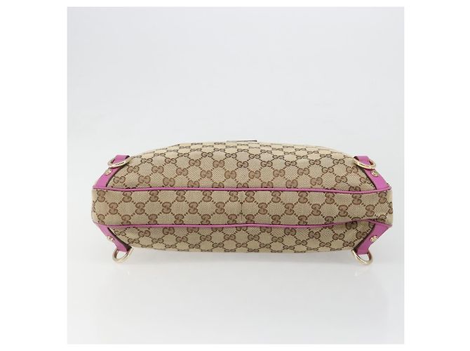 Borsa a Spalla GUCCI GG Canvas Abbey Beige Oro 130737 Auth 187022SAV D'oro - vista 5