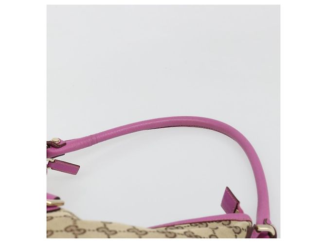 Borsa a Spalla GUCCI GG Canvas Abbey Beige Oro 130737 Auth 187022SAV D'oro - vista 8