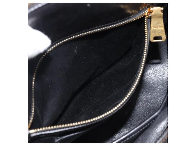 Borsa Miu Miu Matelasse Biker in pelle di agnello 2 modi Nero Oro Auth 187637V D'oro - vista 25