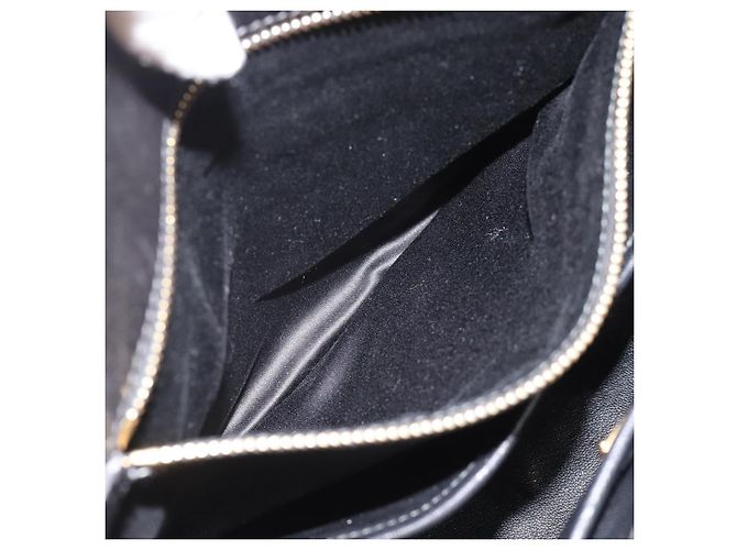 Borsa Miu Miu Matelasse Biker in pelle di agnello 2 modi Nero Oro Auth 187637V D'oro - vista 26