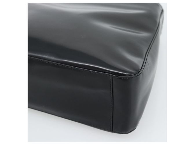 Borsa a Spalla PRADA in Pelle Nera Argento Auth 187050A Nero - vista 10