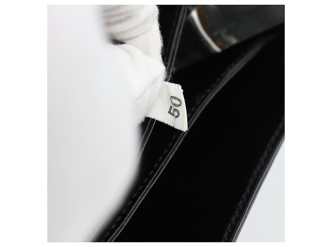 Borsa a Spalla PRADA in Pelle Nera Argento Auth 187050A Nero - vista 12