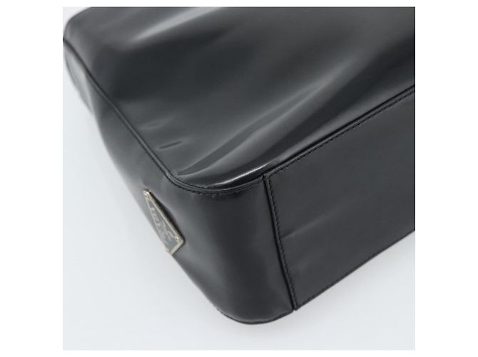 Borsa a Spalla PRADA in Pelle Nera Argento Auth 187050A Nero - vista 15