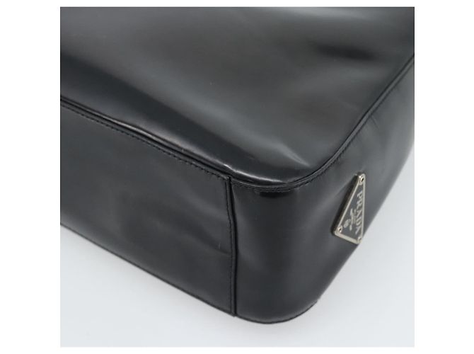Borsa a Spalla PRADA in Pelle Nera Argento Auth 187050A Nero - vista 16