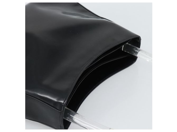 Borsa a Spalla PRADA in Pelle Nera Argento Auth 187050A Nero - vista 6
