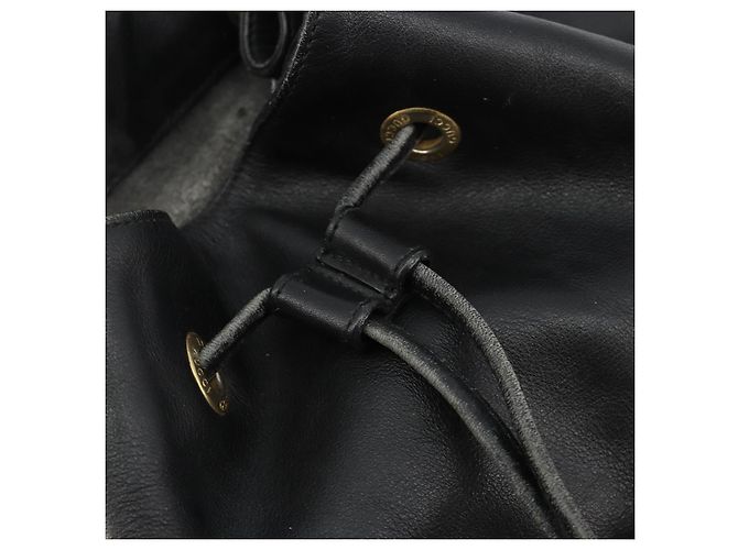 Zaino GUCCI Bamboo in pelle nera e oro 003 2058 0016 Auth BA13350 Nero D'oro - vista 10
